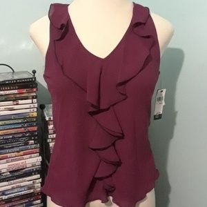 Ruffle front blouse